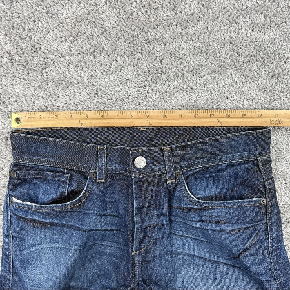 Armani Exchange Jeans Mens 32 Reg Button Fly Straight Fit Distressed Made In USA - Picture 3 of 14